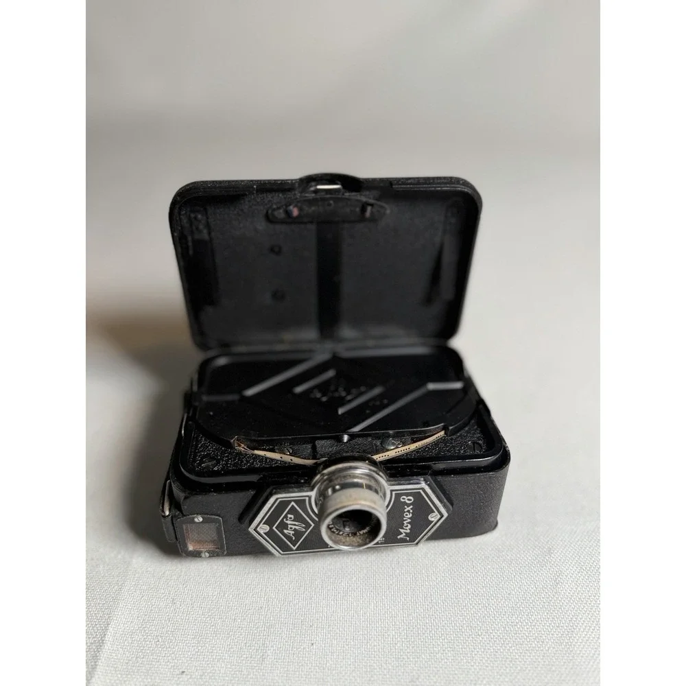 Vtg Agfa Movex 8 Movie Camera - WORKING MOTOR - w/ Case & Agfacolor Cassette